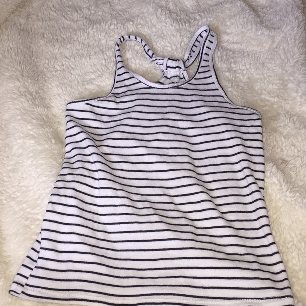 Black and white striped  tank top